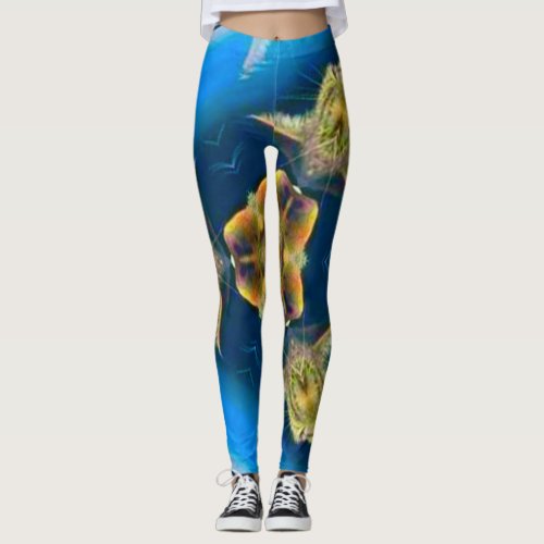 Alien Space Cats Mandala Yoga Leggings