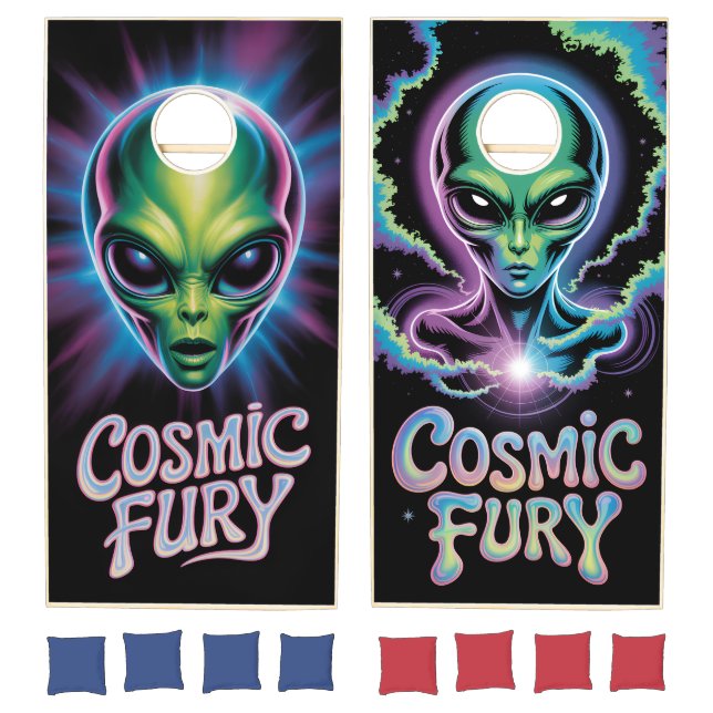 Alien Space Cosmic Fury Sci Fi Cornhole Set (Set)