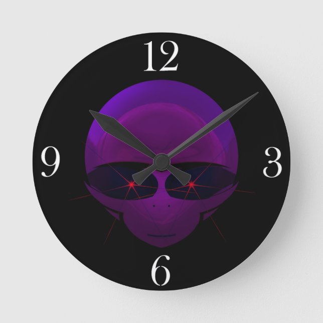 Alien Space Pilot Fun E.T. Sci-fi Wall Clock (Front)