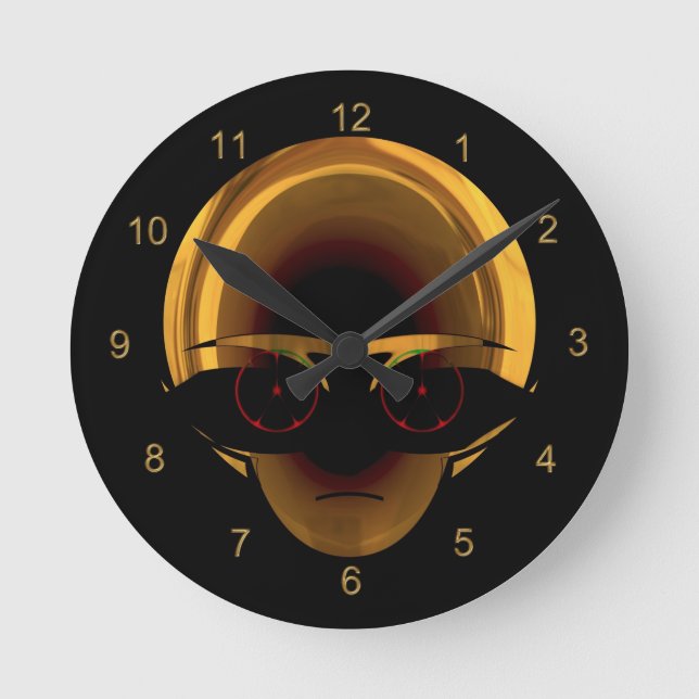 Alien Space Pilot Fun Sci-fi Wall Clock (Front)