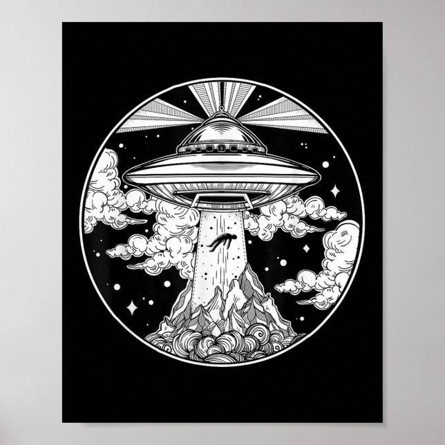 Alien Space Tattoo - Ufo 51 Area Roswell Believe T Poster (Front)