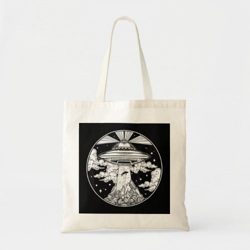 Alien Space Tattoo  _ UFO 51 Area Roswell Believe  Tote Bag