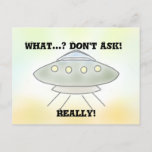 Alien Spaceship Postcard