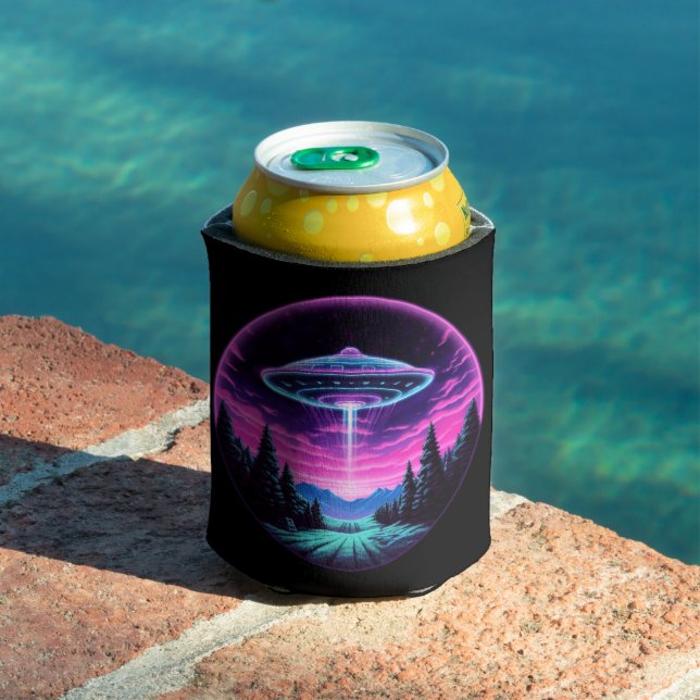 Alien Spaceship Retro Futuristic Can Cooler (In Situ Pool)