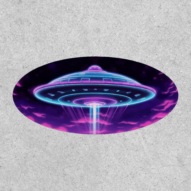 Alien Spaceship Retro Futuristic Patch (Front)