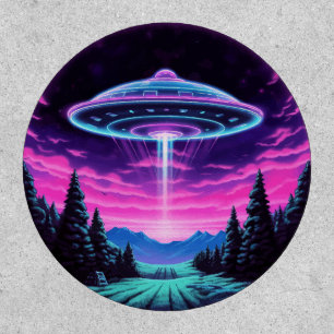 Alien Spaceship Retro Futuristic Patch
