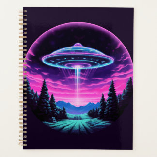 Alien Spaceship Retro Futuristic Planner