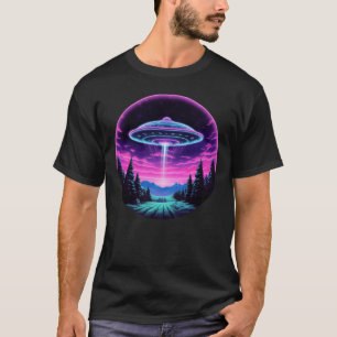 Alien Spaceship Retro Futuristic T-Shirt