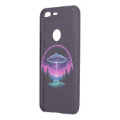Alien Spaceship Retro Futuristic Uncommon Google Pixel Case (Back/Left)