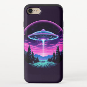 Alien Spaceship Retro Futuristic iPhone 8/7 Slider Case