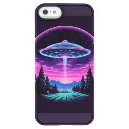 Alien Spaceship Retro Futuristic Permafrost iPhone SE55s Case