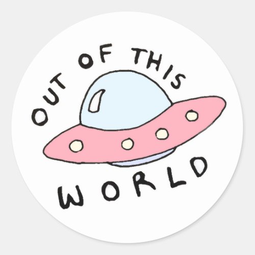 Alien Spaceship Sticker
