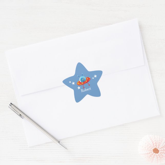 Alien Spaceship Stickers (Envelope)