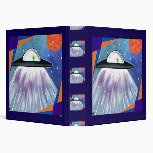 Alien spaceship UFO Space  3 Ring Binder