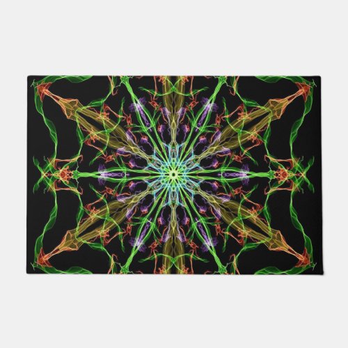 Alien Spider Web Mandala  Spider Gifts Doormat