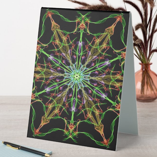 Alien Spider Web Mandala | Spider Gifts Table Tent (In SItu (Table))