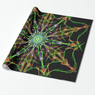 Alien Spider Web Mandala   Spider Gifts Wrapping Paper