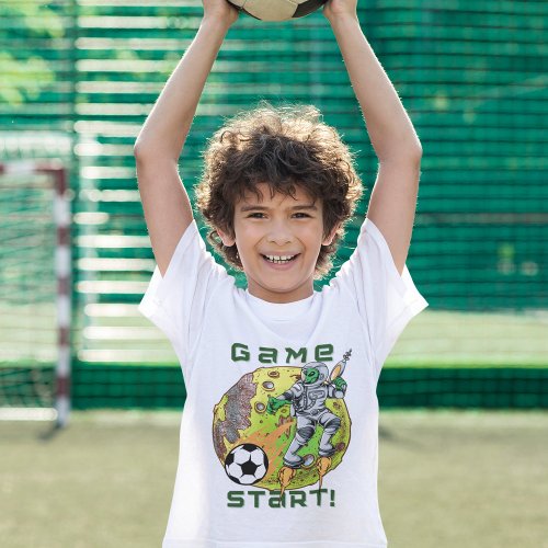 Alien Sports Athlete  Soccer Football Player Boy T_Shirt