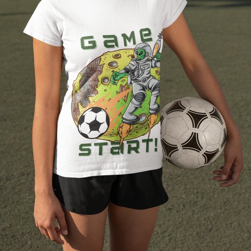 Alien Sports Athlete  Soccer Football Player T_Shirt