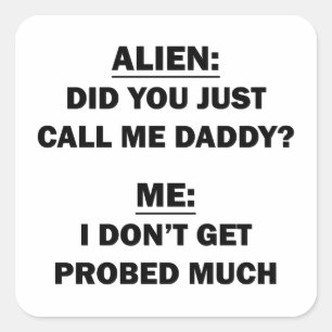 Alien Square Sticker