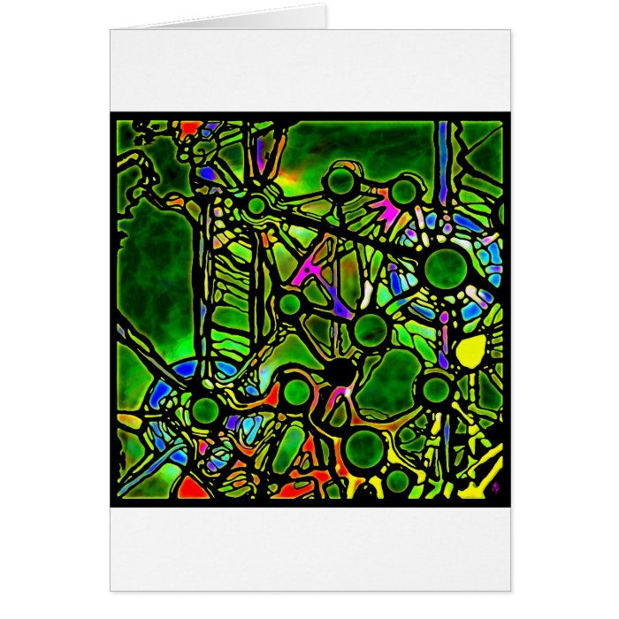 alien stained glass cards