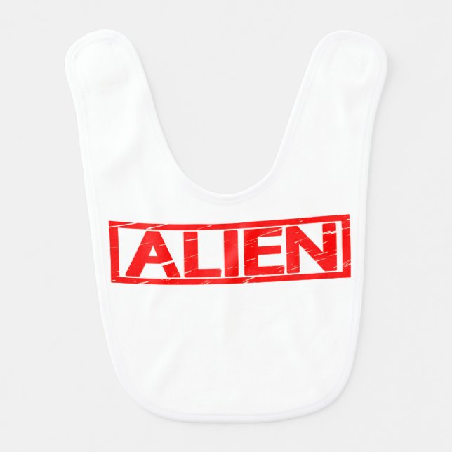 Alien Stamp Baby Bib (Front)