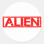 Alien Stamp Classic Round Sticker