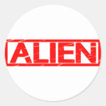 Alien Stamp Classic Round Sticker