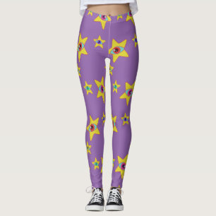 Alien Stars All Starry Eyed Space Princess (lilac) Leggings
