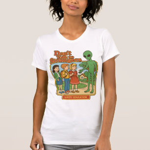 Alien Stranger Danger Retro Comic Art T-Shirt