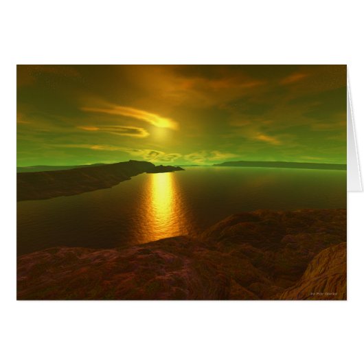 Alien sunset  cards (Front Horizontal)