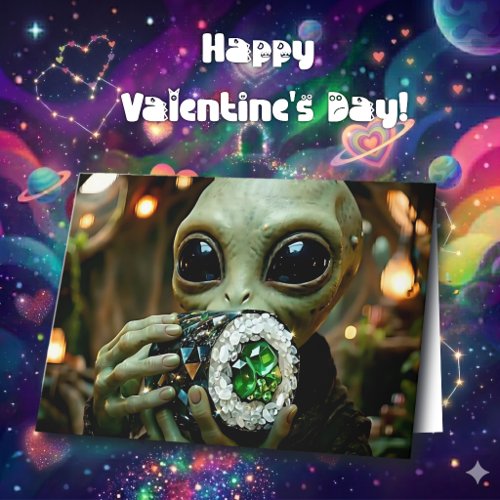 Alien & Sushi Puns | Happy Valentine's Day Card