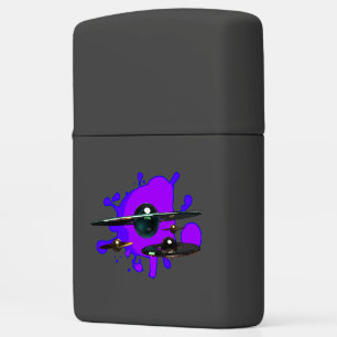 Alien Swirling Saucers UFO Fans UAP Zippo Lighter