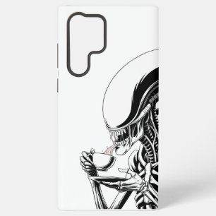 Alien Tea Time Samsung Galaxy S22 Ultra Case