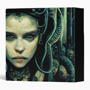 Alien Tech Girl Science Fiction 3 Ring Binder