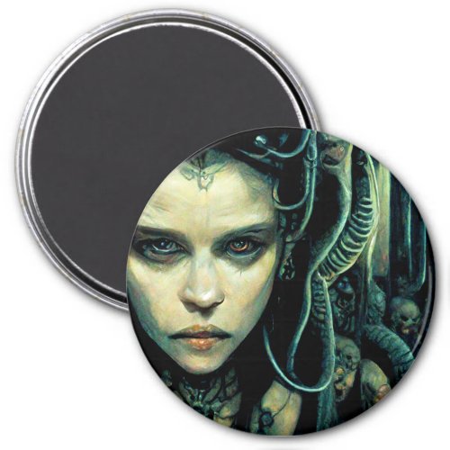 Alien Tech Girl Science Fiction Magnet