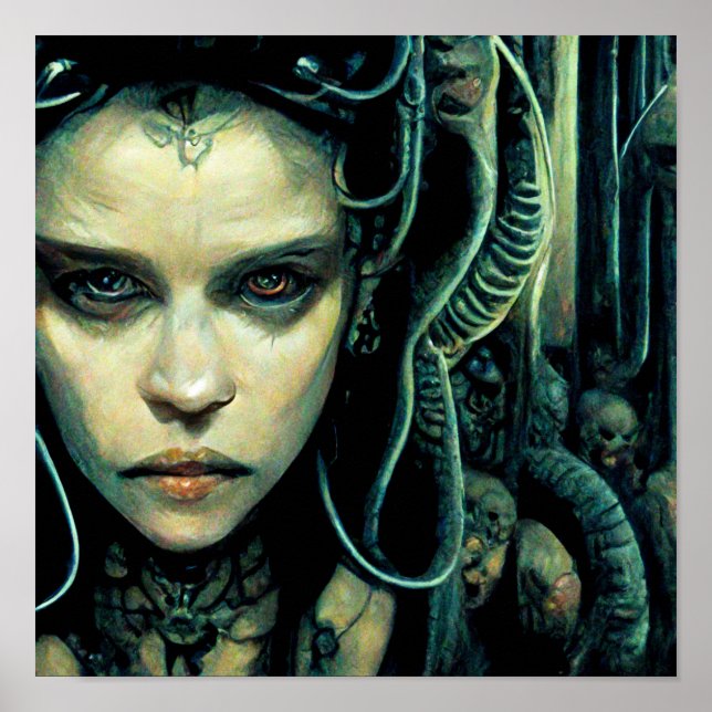 Alien Tech Girl Science Fiction Poster (Front)