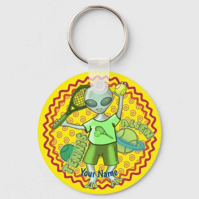 Alien Tennis  keychain (Front)