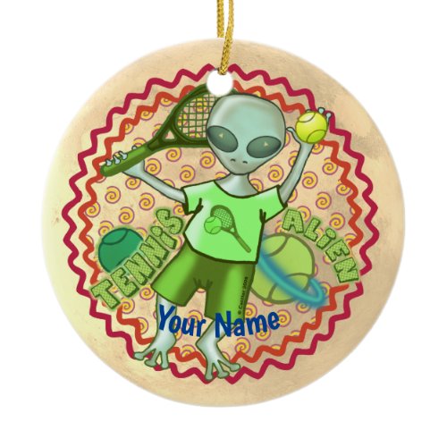 Alien Tennis  ornament