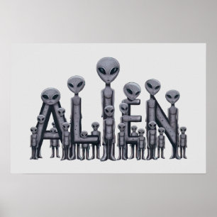 Alien Text Poster