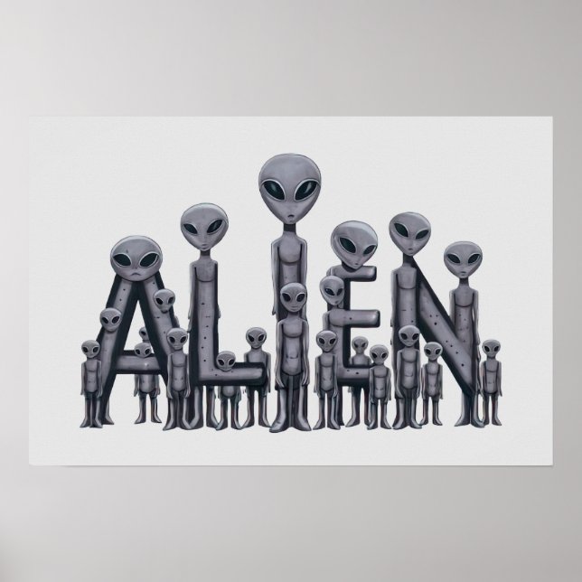 Alien Text Poster (Front)