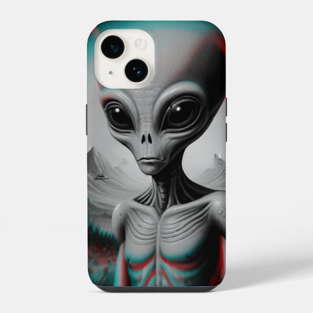 alien themed iPhone 16 phone case (Back)