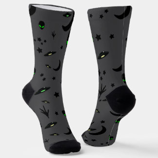 Alien Themed Pattern Socks