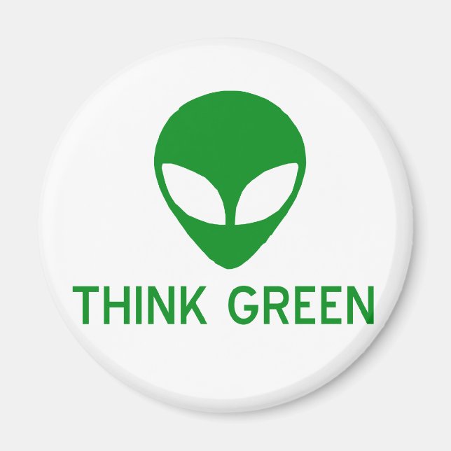 Alien Think Green Magnet (Front)