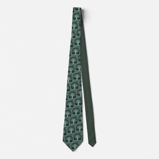 Alien Ties Gifts Grey Alien Necktie Alien Art Gift (Front)