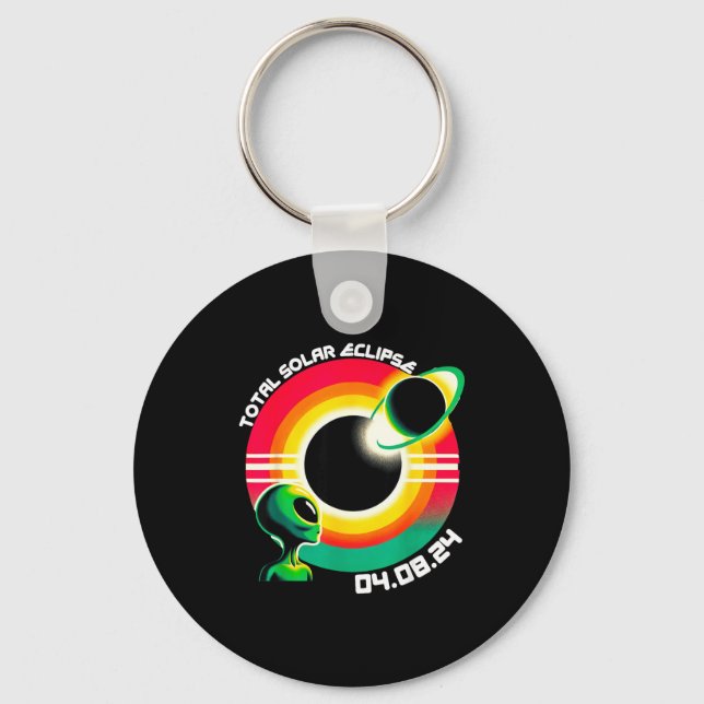 Alien Total Solar Eclipse 4 Keychain (Front)