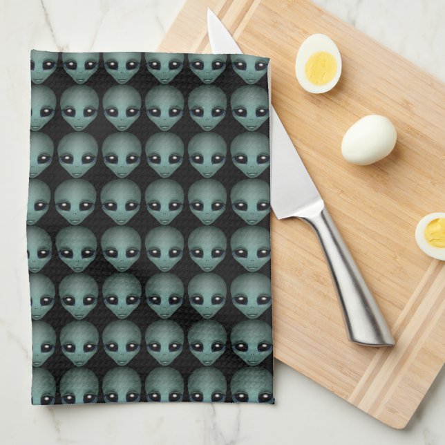 Alien Towel Party Custom Alien E.T. Tea Towels (Quarter Fold)