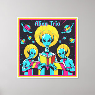 Alien Trio - A Group Of Three Alien Singers Canvas Print