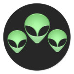 Alien Trio Black Sticker