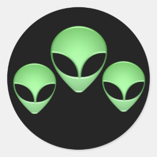 Alien Trio Black Sticker